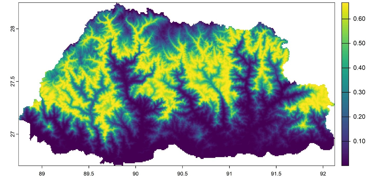 Abies densa Habitat Suitability Map